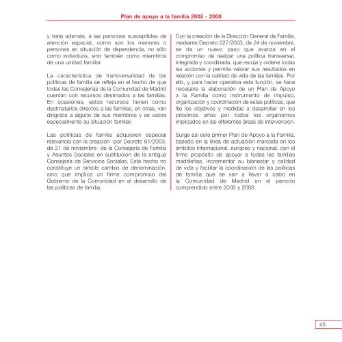 Plan de Apoyo a la Familia 2005-2008 - Universidad de Navarra