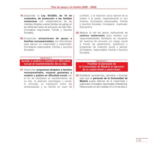 Plan de Apoyo a la Familia 2005-2008 - Universidad de Navarra