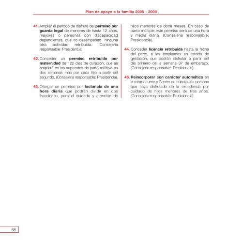 Plan de Apoyo a la Familia 2005-2008 - Universidad de Navarra