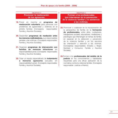 Plan de Apoyo a la Familia 2005-2008 - Universidad de Navarra