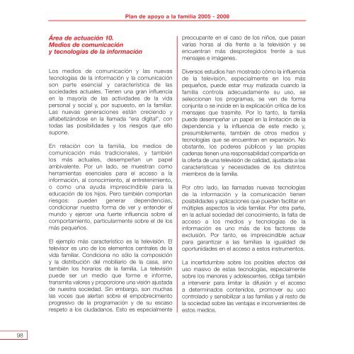 Plan de Apoyo a la Familia 2005-2008 - Universidad de Navarra