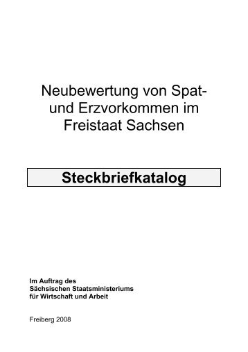 Neubewertung von Spat- und Erzvorkommen im Freistaat Sachsen