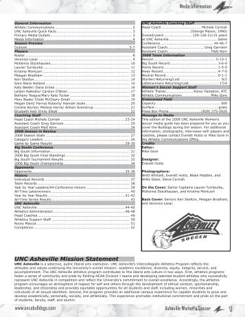 09 WSOCguide.indd - UNC Asheville Athletics