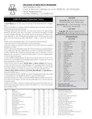 2008-09 Vandal Basketball Notes - UNC Asheville Athletics