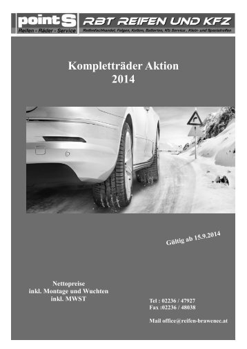 Kompletträder Aktion 2014