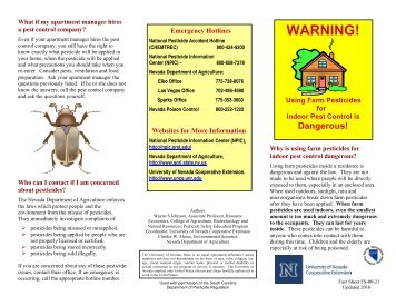 Warning! Using Farm Pesticides for Indoor Pest Control is Dangerous!