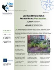 Low Impact Development in Northern Nevada: Plant Materials
