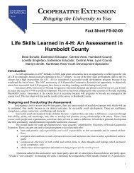 Life Skills Learned in 4-H - University of Nevada Cooperative ...