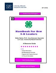 Handbook for New 4-H Leaders - University of Nevada Cooperative ...