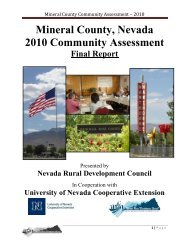 Mineral County 2010 Community Assessment - University of Nevada ...