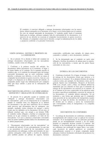 ArtÃ­culo 34 El vendedor, si estuviere obligado a entregar ... - uncitral