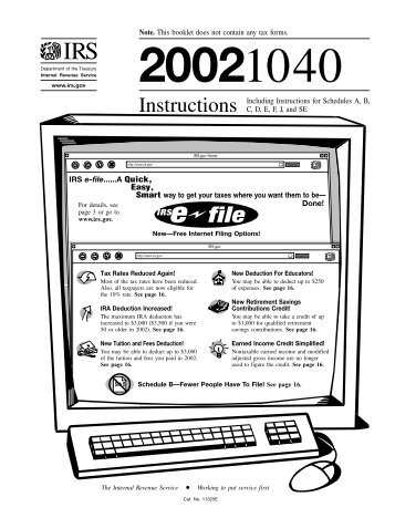 Instructions for Form 1040 - Uncle Fed's Tax*Board