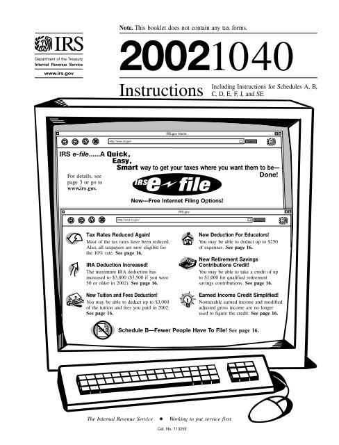 Instructions For Form 1040 Uncle Fed S Tax Board