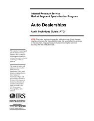Auto Dealerships - Audit Technique Guide - Uncle Fed's Tax*Board