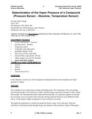 Determination of the Vapor Pressure of a Compound (Pressure ...