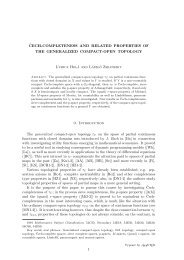 ËCECH-COMPLETENESS AND RELATED PROPERTIES OF THE ...