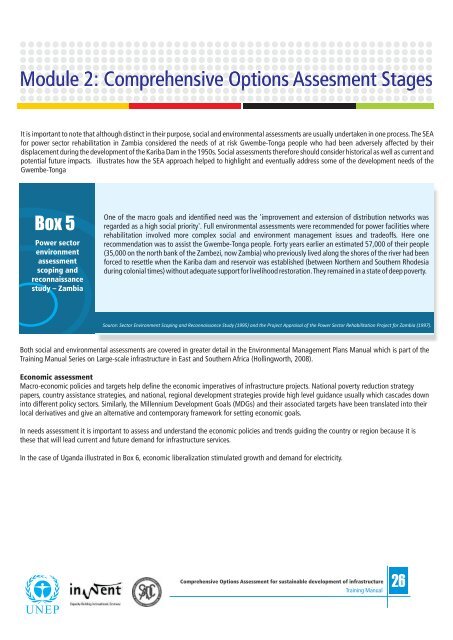 Comprehensive Option Assesment - UNEP