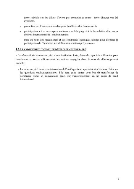 RIO+20_rapport final_Cameroon - United Nations Sustainable ...