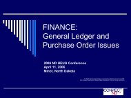 General Ledger and Purchase Order Issues - University of North ...