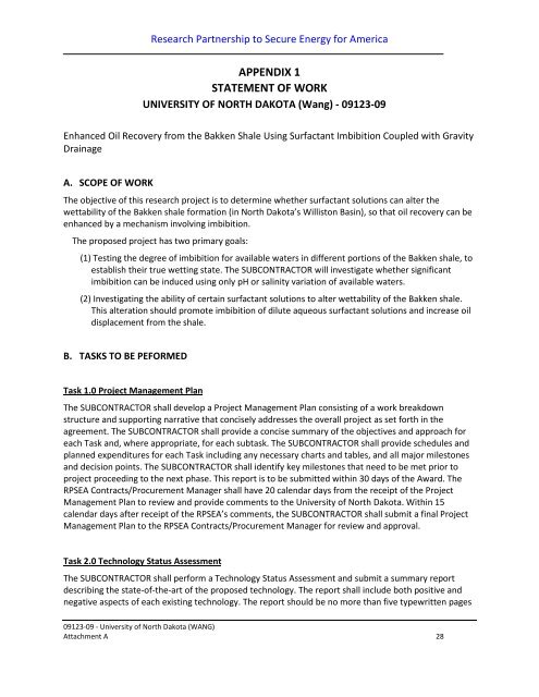 09123-09 subcontract - University of North Dakota