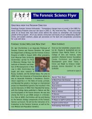 The Forensic Science Flyer - University of North Dakota