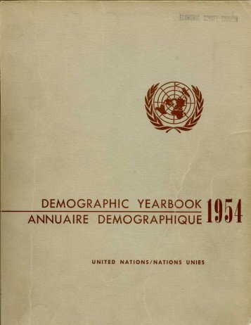 demographic yearbook annuaire demographique - Millennium ...