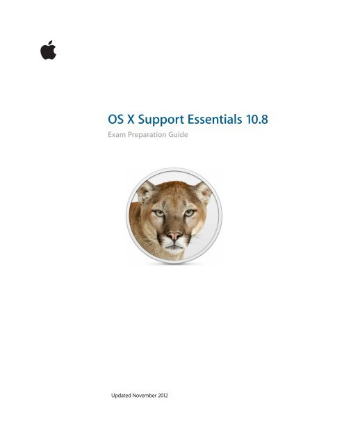 OS X Support Essentials 10.8 - Training - Apple