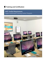AATC & AATCE Facility Requirements - Training - Apple