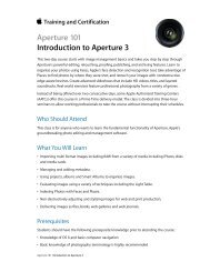 Aperture 101 course (PDF) - Training - Apple