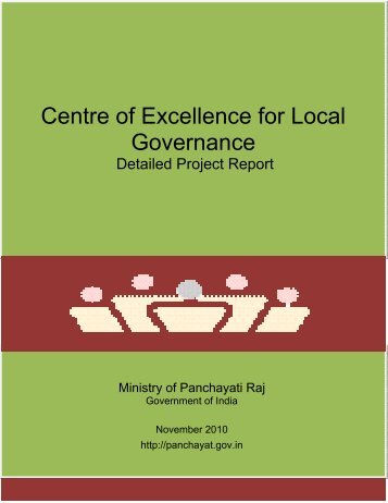 Centre of Excellence for Local Governance : Detailed Project Report