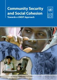 Community Security and Social Cohesion - United Nations ...