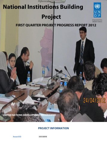 Progress Report Quarter 1 2012 - UNDP Afghanistan