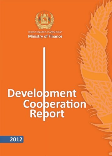 Development Cooperation Report 2012 - UNDP Afghanistan