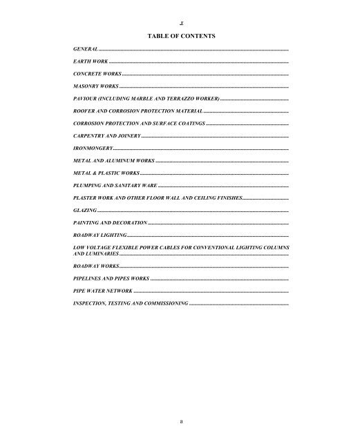 a TABLE OF CONTENTS - UNDP