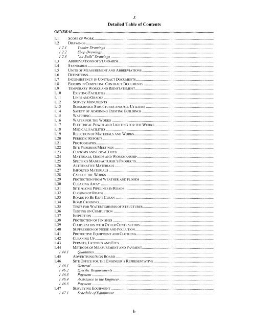 a TABLE OF CONTENTS - UNDP