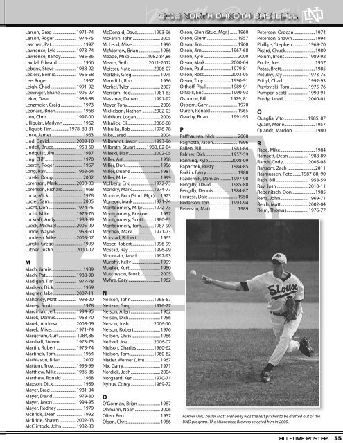 2013 Media Guide - University of North Dakota Athletics