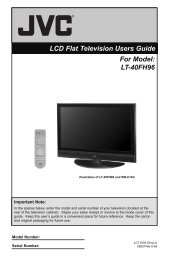 For Model: LT-40FH96 LCD Flat Television Users Guide - JVC