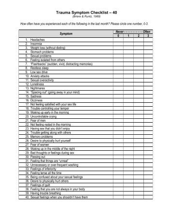 Trauma Symptom Checklist (PDF - 276 KB)