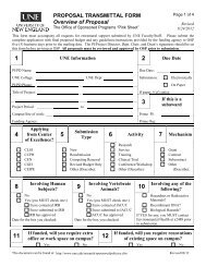 PROPOSAL TRANSMITTAL FORM Overview of Proposal