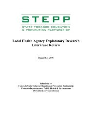 Local Health Agency Exploratory Research Literature Review