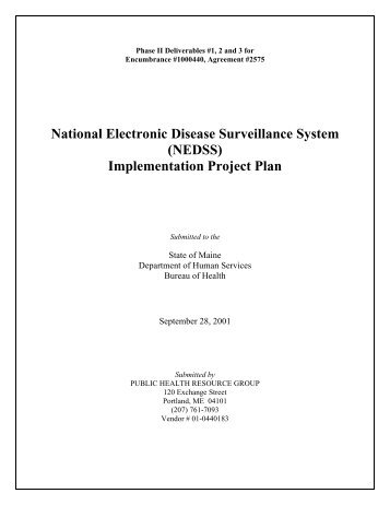 National Electronic Disease Surveillance System (NEDSS ...