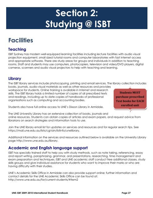 International Student Handbook - University of New England