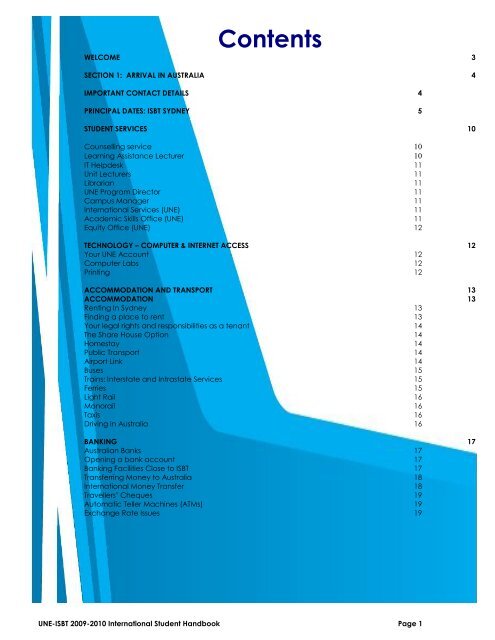 International Student Handbook - University of New England