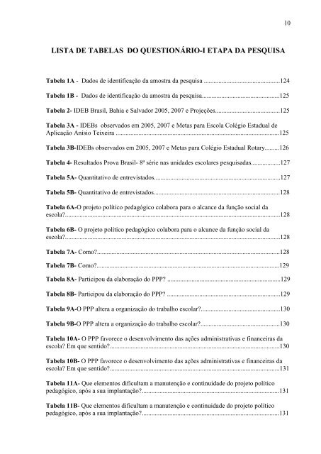 O projeto polÃ­tico pedagÃ³gico como instrumento de mudanÃ§a - Uneb