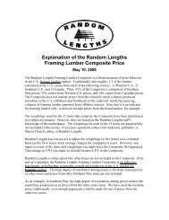 Explanation of the Random Lengths Framing Lumber Composite Price