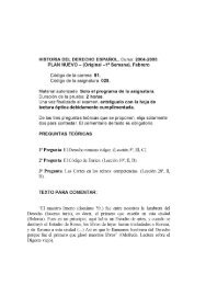 HISTORIA DEL DERECHO ESPAÑOL. Curso ... - UNED Cervera