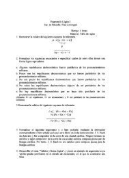 Examen de Lógica I Fac. de Filosoﬁa. Plan a extinguir - UNED Cervera