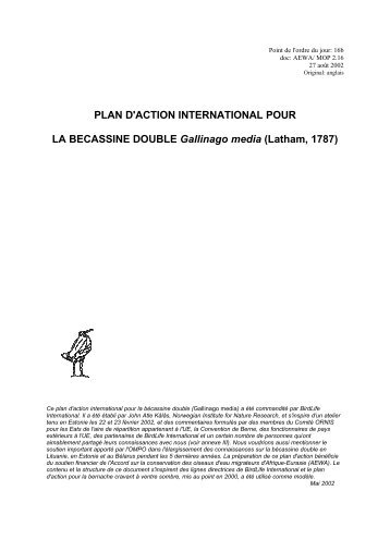 PLAN D'ACTION INTERNATIONAL POUR LA BECASSINE ... - AEWA