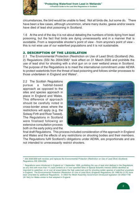 "Protecting Waterfowl from Lead in Wetlands" - A practical - AEWA