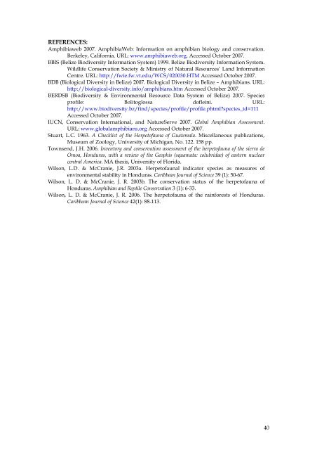 review of non-cites amphibia species that are known or likely to be ...